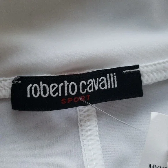 Roberto Cavalli White Leggings Size Medium Chic Feminine Luxury Athleisure New